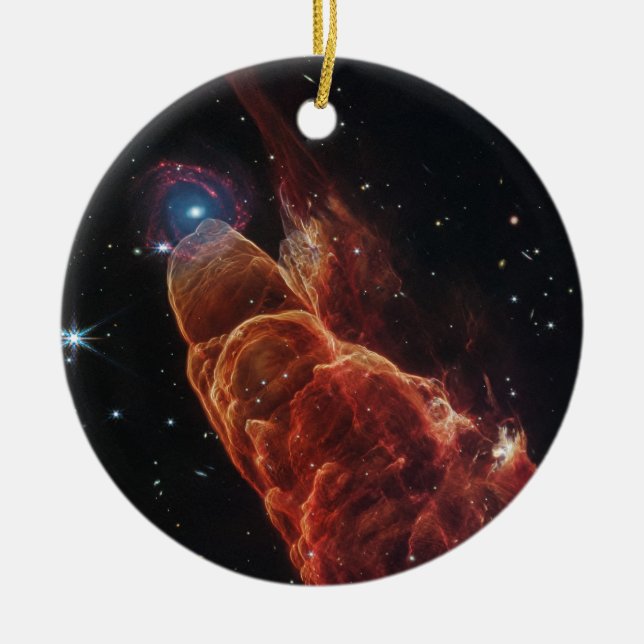 James Webb Space Telescope Cosmic Tornado Keramik Ornament (Vorne)