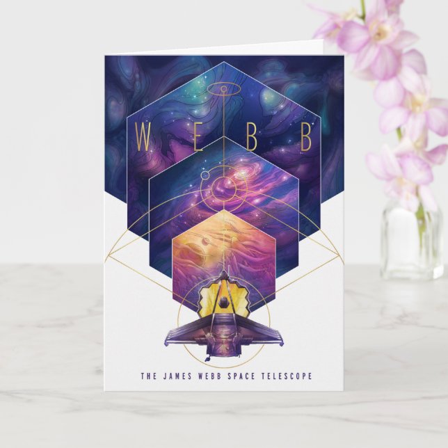 James Webb Space Telescope Illustration Art Karte (Orchidee)