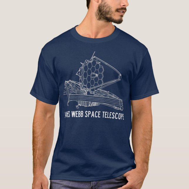 James Webb Space Telescope JWST Blueprint T-Shirt (Vorderseite)