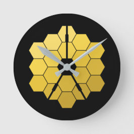 James Webb Space Telescope (JWST) Golden Mirror Th Runde Wanduhr