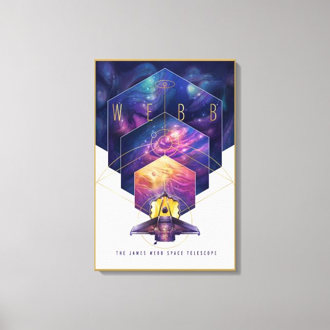 James Webb Space Telescope Poster. Leinwanddruck (Vorderseite)