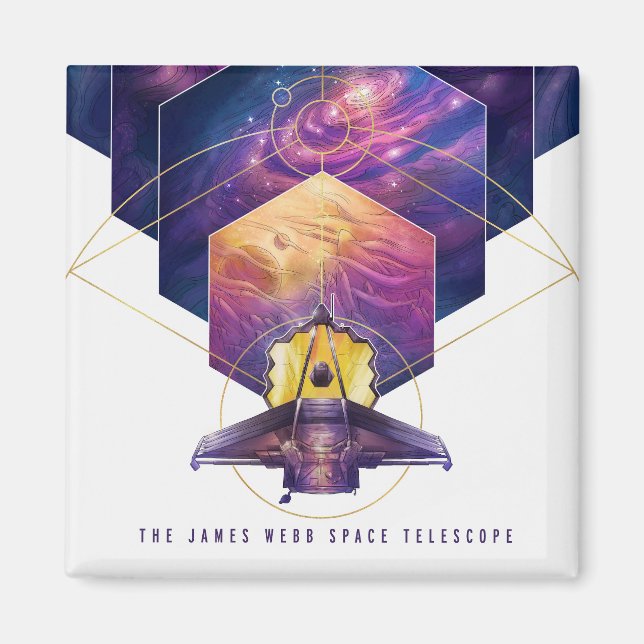 James Webb Space Telescope Poster. Magnet (Vorne)