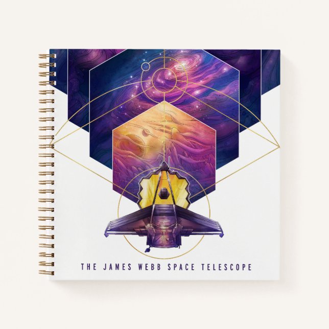 James Webb Space Telescope Poster. Notizbuch (Vorderseite)