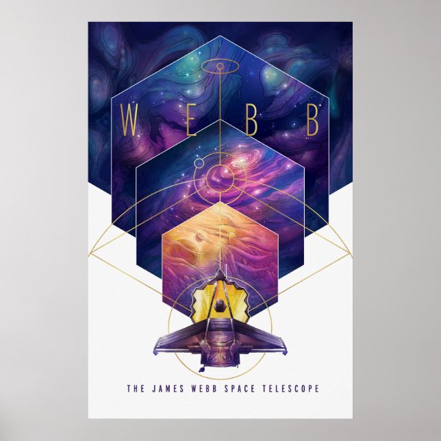 James Webb Space Telescope Poster. Poster (Vorne)