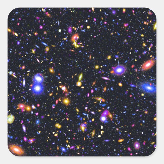 James Webb Space Telescope Simulation - Pop Art Quadratischer Aufkleber (Vorderseite)