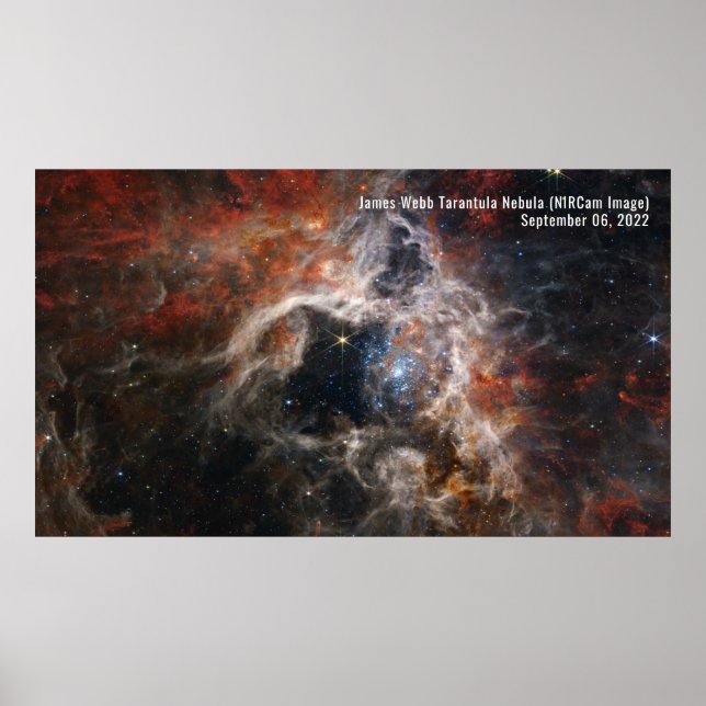 James Webb Space Telescope Tarantula Nebula NIRCam Poster (Vorne)