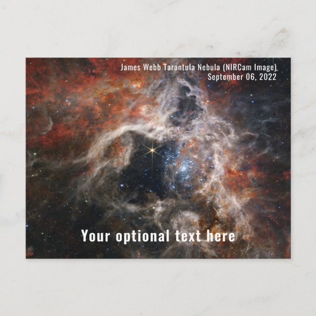 James Webb Space Telescope Tarantula Nebula NIRCam Postkarte (Vorderseite)