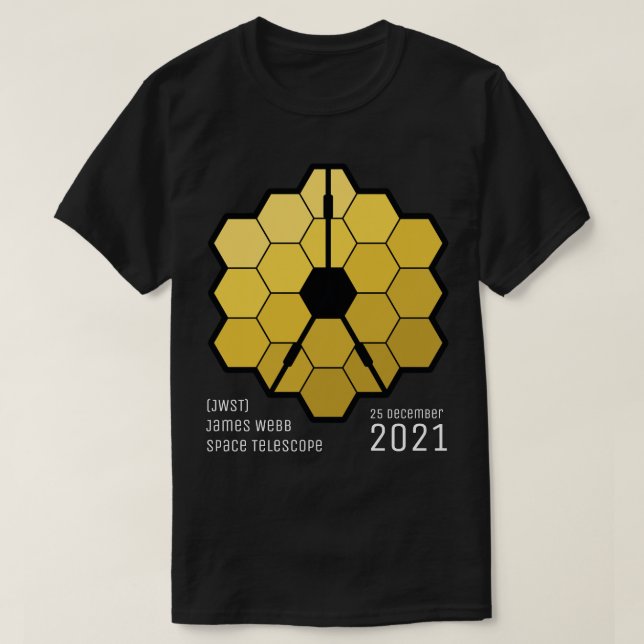 James Webb Space Telescope Yellow Mirror Custom T-Shirt (Design vorne)