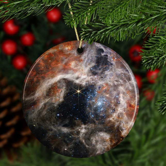 James Webb Tarantula Nebula Hi-Res 2022 Weihnachte Keramik Ornament (Von Creator hochgeladen)