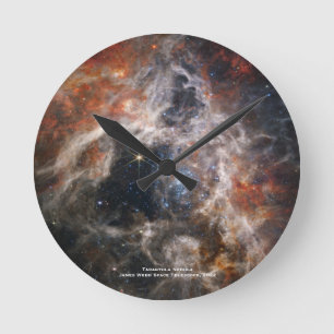 James Webb Tarantula Nebula Hi-Res Image 2022 Runde Wanduhr