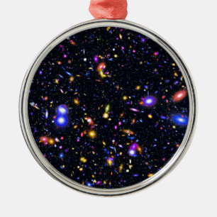 James-Webb-Weltraumteleskop-Simulation - Pop-Art Silbernes Ornament