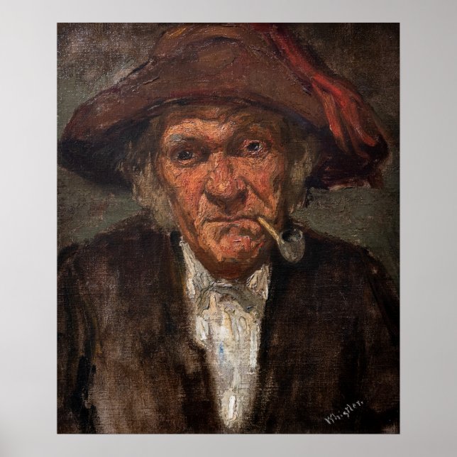 James Whistler - Man raucht ein Stück Poster (Vorne)