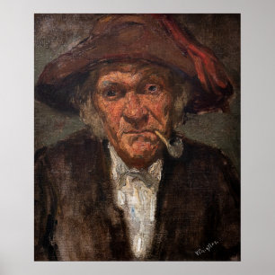 James Whistler - Mann mit Pfeife rauchend Poster
