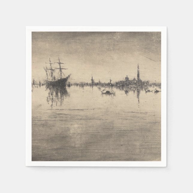 James Whistler - Nocturne aus Venedig Serviette (Vorderseite)