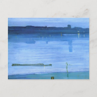 James Whistler - Nocturne, Blue und Silver: Chelse Postkarte