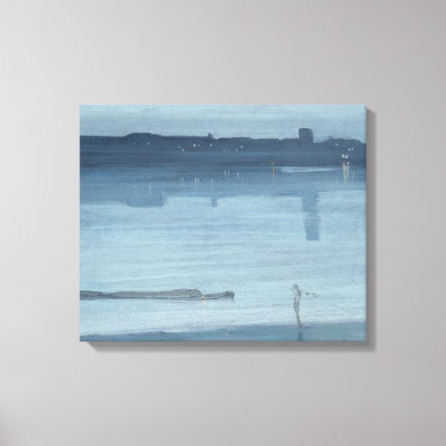 James Whistler - Nocturne: Chelsea Leinwanddruck (Vorderseite)