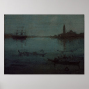 James Whistler - Nocturne: Die Lagune, Venedig Poster