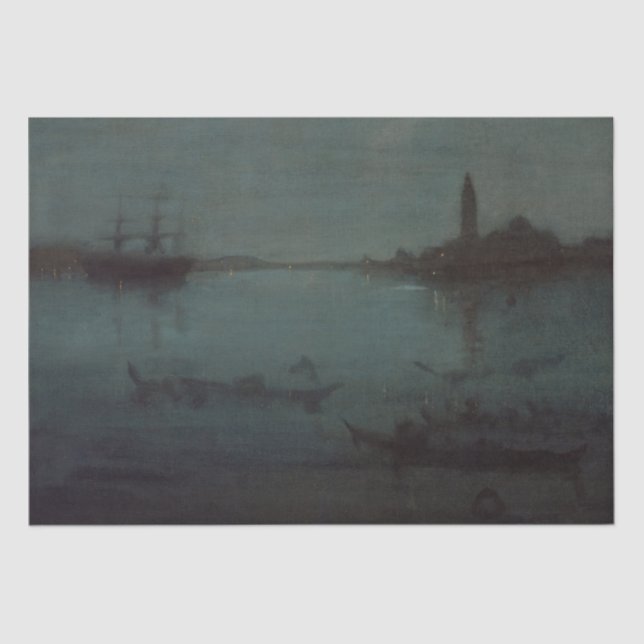 James Whistler - Nocturne: Die Lagune, Venedig Seidenpapier (Vorderseite)