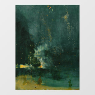 James Whistler - Nocturne in Black and Gold Fensteraufkleber