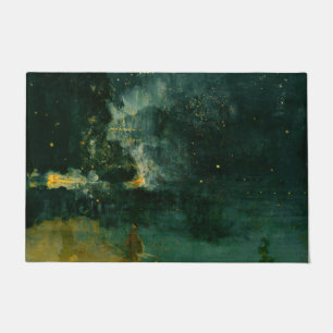James Whistler - Nocturne in Black and Gold Fußmatte