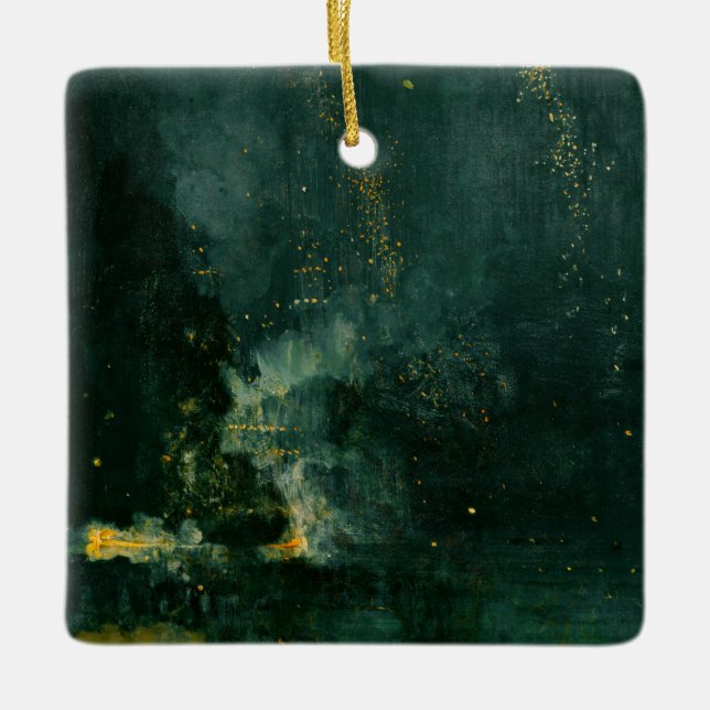 James Whistler - Nocturne in Black and Gold Keramikornament (Vorderseite)