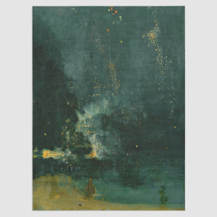 James Whistler - Nocturne in Black and Gold Seidenpapier