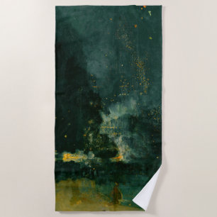 James Whistler - Nocturne in Black and Gold Strandtuch