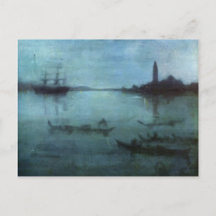 James Whistler-Nocturne in Blau und Silber, Venedi Postkarte