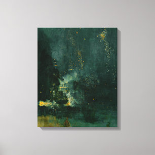 James Whistler - Nocturne in Schwarz und Gold Leinwanddruck
