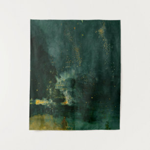 James Whistler - Nocturne in Schwarz und Gold Wandteppich