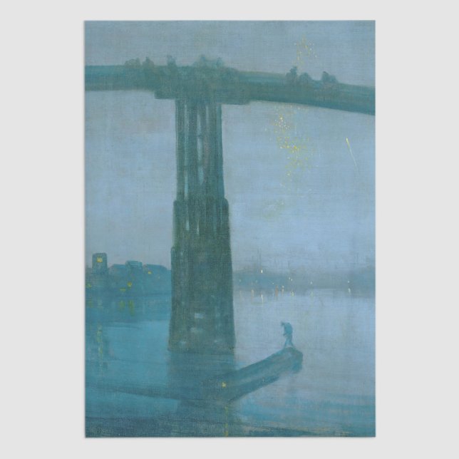 James Whistler - Nocturne, Old Battersea Bridge Seidenpapier (Von Creator hochgeladen)