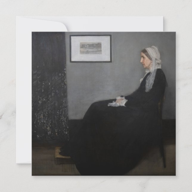 James Whistler - Portrait der Mutter des Künstlers Einladung (Vorderseite)