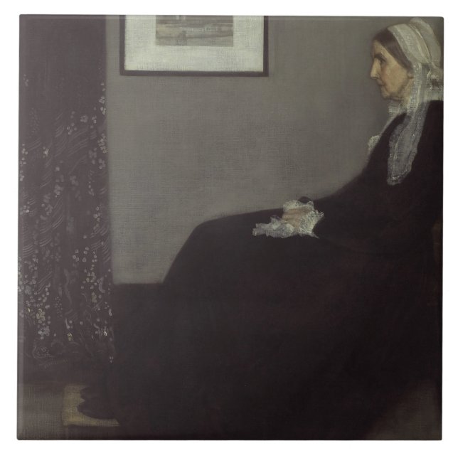 James Whistler - Portrait der Mutter des Künstlers Fliese (Vorderseite)