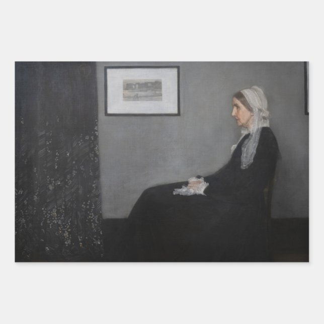 James Whistler - Portrait der Mutter des Künstlers Geschenkpapier Set (Vorderseite)