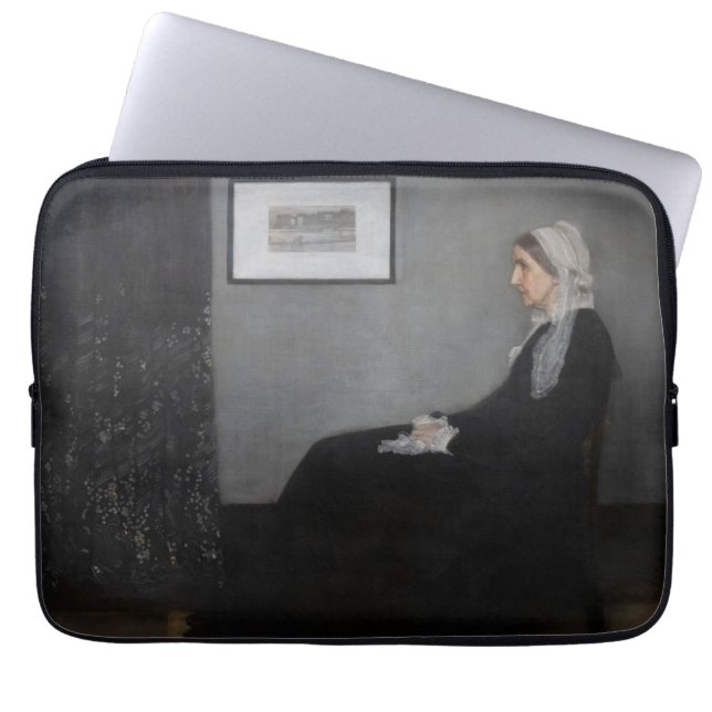 James Whistler - Portrait der Mutter des Künstlers Laptopschutzhülle (Vorderseite)