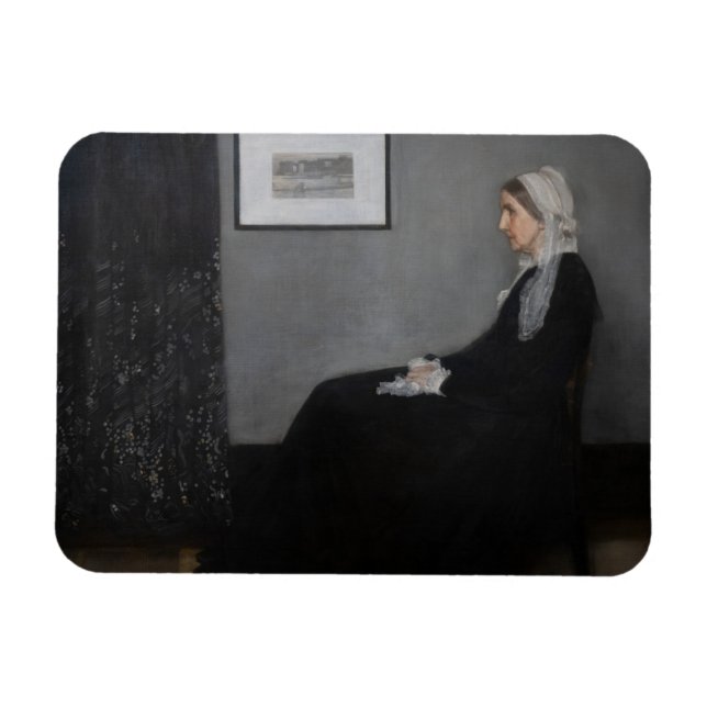 James Whistler - Portrait der Mutter des Künstlers Magnet (Horizontal)