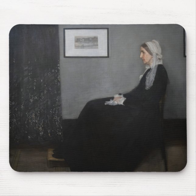 James Whistler - Portrait der Mutter des Künstlers Mousepad (Vorne)