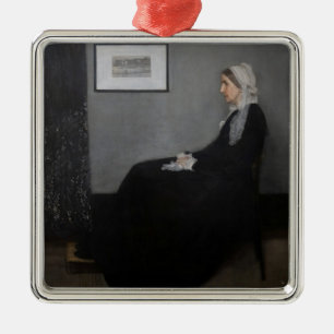 James Whistler - Portrait der Mutter des Künstlers Ornament Aus Metall