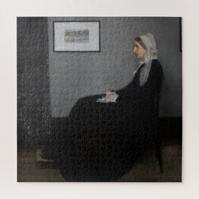 James Whistler - Portrait der Mutter des Künstlers Puzzle (Vertikal)