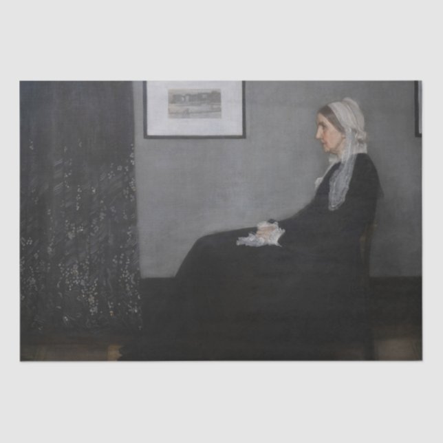 James Whistler - Portrait der Mutter des Künstlers Seidenpapier (Vorderseite)