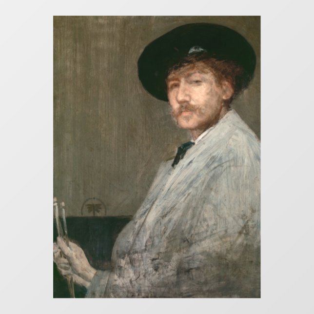 James Whistler - Portrait des Malers Fensteraufkleber (Blatt)