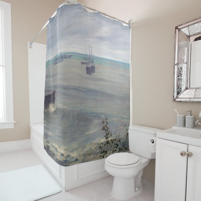 James Whistler - Symphonie in Grau und Grün Duschvorhang (Beispiel)