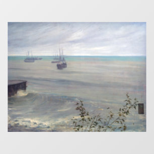 James Whistler - Symphonie in Grau und Grün Fensteraufkleber