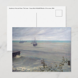James Whistler - Symphonie in Grau und Grün Postkarte