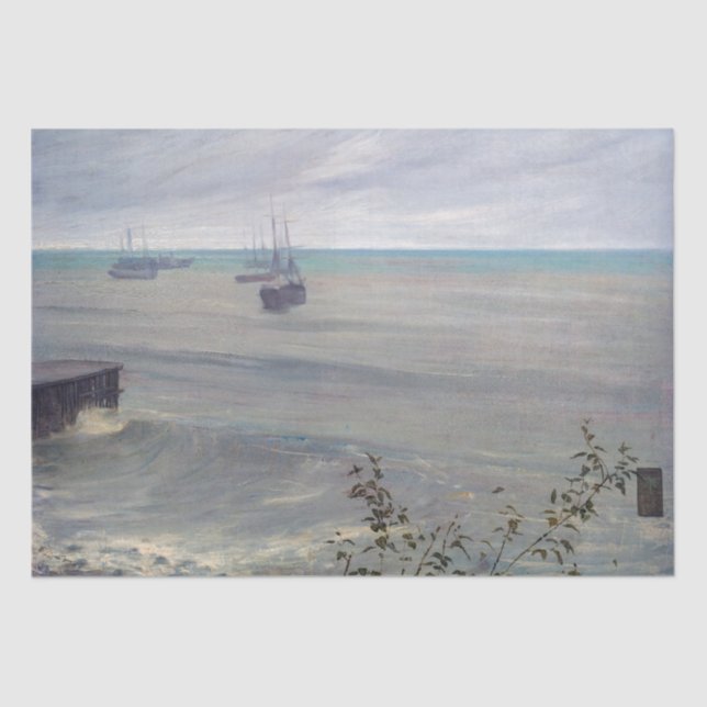 James Whistler - Symphonie in Grau und Grün Seidenpapier (Vorderseite)