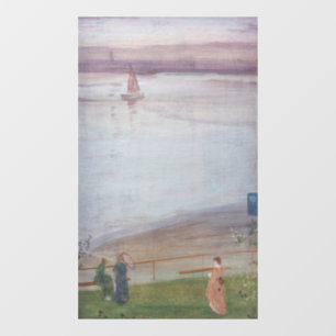 James Whistler - Variationen in Violett und Grün Fensteraufkleber