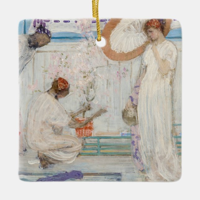 James Whistler - White Symphony, Three Girls Keramikornament (Vorderseite)