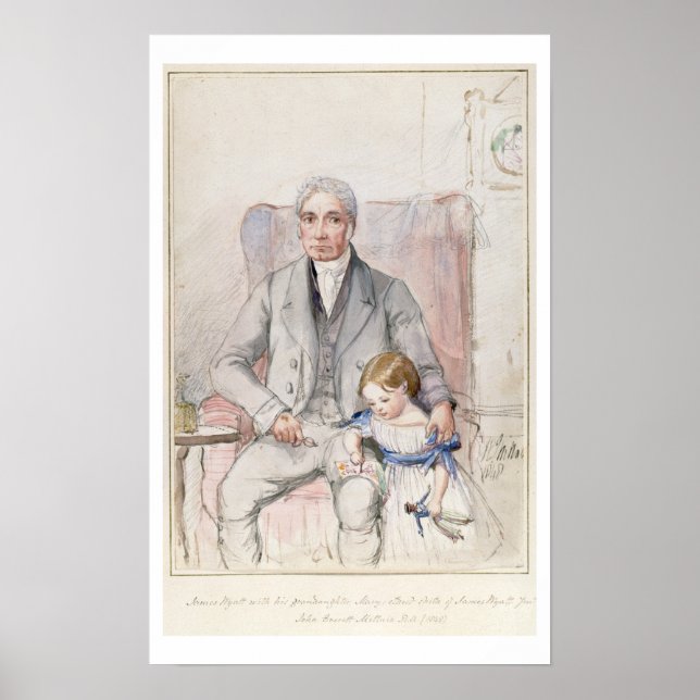 James Wyatt mit seiner Großmutter Mary, dem ältest Poster (Vorne)