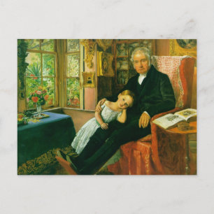 James Wyatt und seine Großtochter Mary Postkarte