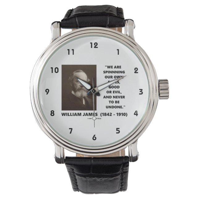 James zitiert unser Schicksal selbst gut oder böse Armbanduhr (Vorderseite)